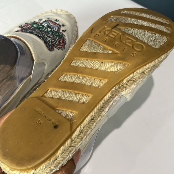 Kenzo Paris Lucky Tiger' Embroidered Canvas Espadrilles Sz EU 38 US 7 - Picture 4 of 5